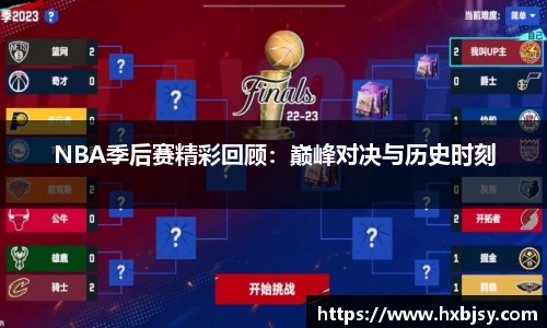 NBA季后赛精彩回顾：巅峰对决与历史时刻